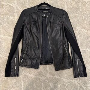 Express Women's Sleek Black Leather Jacket